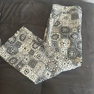 Trina Turk Bl/Wh Geometric Print, Mercury Pant, Slim Leg, Sz 6, NWT! Retail $278